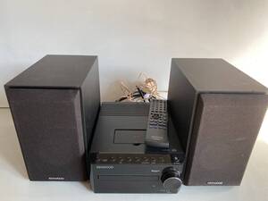 ④t310◆KENWOOD ケンウッド◆CDレシーバー スピーカー セット R-K531/LS-K531-B ミニコンポ リモコン付 オーディオ機器 動作品