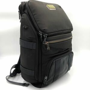 1円 【美品】 TUMI トゥミ リュック バックパック ビジネスバッグ 232384D ナイロン レザー メンズ A4 大容量 通勤 仕事鞄 ブラック 黒 