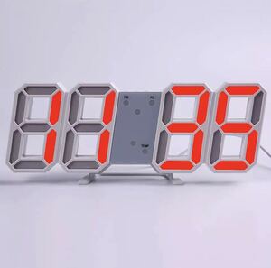 LED デジタル時計 壁掛け時計 置き時計 壁掛け 置時計 CLOCK 時計 アラーム インテリア レッド 252