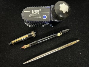 A3 MONTBLANC モンブラン 2点 マイスターシュテュック No.146 4810 万年筆 4810 ペン先 14C 585 シャープペン NOBLESSE ノブレス インク付