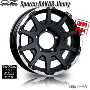 OZレーシング OZ Sparco DAKAR Jimny マットブラックリップポリッシュ+R 16インチ 5H139.7 5.5J+20 4本 108,3 業販4本購入で送料無料