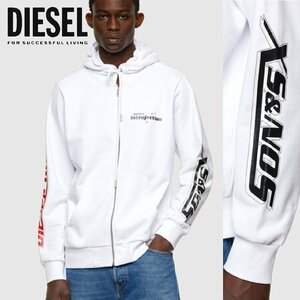 正規品/新品/未使用/Sサイズ■タグ付き/訳ありアウトレット品■定価25,300円■DIESEL ディーゼル スウェット ジップアップ パーカー N484