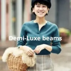 Demi-Luxe beams リブヘンリーネックプルオーバー