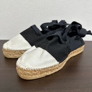 【未使用に使い】CHANEL シャネル ココマーク レースアップ エスパドリーユ size 36