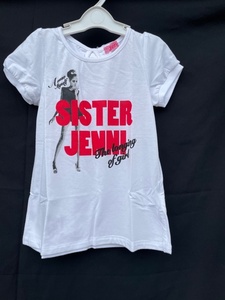 ●100 半袖プリントTシャツ Jenni 後ろリボン 少々難あり？プリント不良？クリックポスト￥198 店番-124　