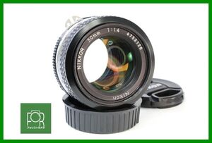 【同梱歓迎】【動作保証・点検済】良品■ニコン Nikon AI NIKKOR 50mm F1.4■前後キャップ付き■13755