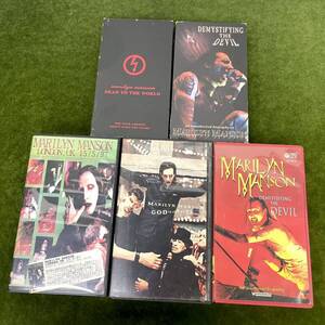 レア/希少 VHS 5本 MARILYN MANSON/マリリンマンソン DEMYSTIFYNG THE DEVILGOD IS IN THE T.V./DEAD TO THE WORLD/LONDON,UK 15/5/97