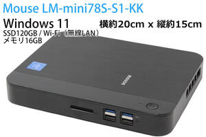 【訳あり品】Mouse LM-mini78S-S1-KK / Windows 11 / SSD120GB / メモリ16GB / Wi-Fi / Bluetooth / 動作確認済み品【中古】No835