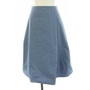 アンタイトル UNTITLED フレアスカート ひざ丈 バックリボン 2 M 青 ブルー /KQ レディース