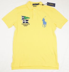 ●POLOラルフローレン半袖ポロシャツ(BIG PONY,イエロー,US-XS(JP-S))新品