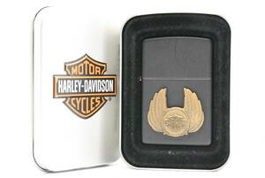 ZIPPO ジッポー Harley-Davidson ハーレー ダビッドソン ブラック マット 喫煙具 オイルライター 箱 Y20787123