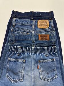 80s vintage Levi’s kids denim 4本セット USA製 ヴィンテージ リーバイス キッズデニム まとめ売り size4,4,7,7古着 子供 リメイク