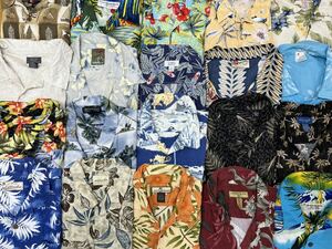 USA古着卸 アロハシャツ 20枚 セット まとめ売り 1円スタート 卸売り アメリカ古着 総柄 ハワイアン 個性的 半袖Tシャツ MIX