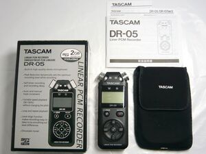 1000円スタート リニアPCMレコーダー TASCAM タスカム DR-05 通電確認済み 箱付き 録音機器 ICレコーダー ボイスレコーダー12 HH6026