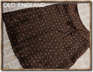 美品！！☆OLD ENGLAND　オールドイングランド　リボン付きプリーツスカート　茶☆