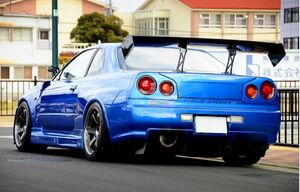 スカイライン BNR34 R34 GTR GTT ER34 AS-STYLE FRP GTウイング