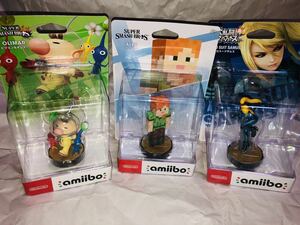 新品未開封　アミーボ ピクミン & オリマー アレックス　ゼロスーツサムス amiibo スマブラ　super smash bros. Pikmin OLIMAR ALEX SAMUS