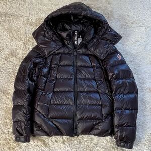 1円～ 希少 MONCLER モンクレール ダウンジャケット　グルノーブル aussois ロゴワッペン　フード付き　ブラック 黒　メンズ