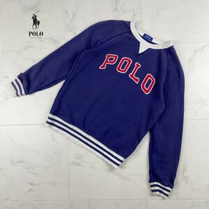 POLO RALPH LAUREN ポロラルフローレン ロゴワッペンスウェット トップス レディース 紺 ネイビー サイズ7*JC730