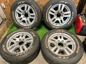 トヨタ 150プラド 純正 18インチ 7.5J +25 PCD139.7 6H 265/60R18 ホワイトレター タイヤホイール 4本セット