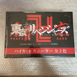 新品 東京リベンジャーズ ハイカットスニーカー GANG 26cm ブラック コラボ アミューズメント 漫画 コミックス 靴 キャンバス 靴紐 玩具
