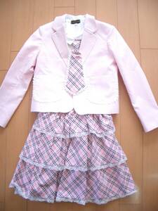 ★美品★　POP ON POP　スーツ　フォーマル　子供　女の子　140cm　4点セット　FS2359