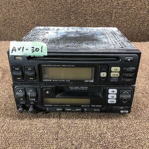 AV1-301 激安 カーステレオ TOYOTA CDT-5110 08601-00430 SD-4800TM1 TST-5010 08600-00480 CQ-LS0350C CD カセット 通電未確認 ジャンク