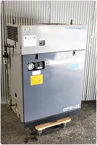 【美品】meiji 明治 パッケージコンプレッサー DPK-15 2馬力 1.5kw 60Hz エアドライヤ付(DRC-22PB) 三相200V 個人宛ては営業所止