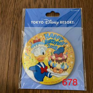 Disney 2018ドナルドバースデー缶バッジ TDL TDS ディズニー