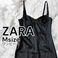 ZARA サテン生地 ワンピース