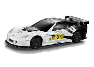 童友社 1/24 コルベット C6.R ブラック/ホワイト 完成品ラジコン 2.4GHz　送料無料