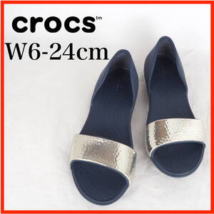 MK9459*crocs*クロックス*レディースサンダル*W6-24cm*ネイビー