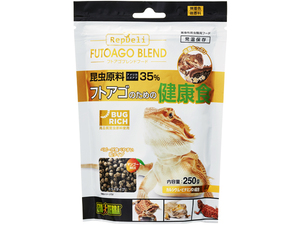 ●　フトアゴブレンドフード250g　ジェックス(GEX)　エキゾテラ(EXOTERRA)　雑食性爬虫類用フード　消費税0円　新品　●