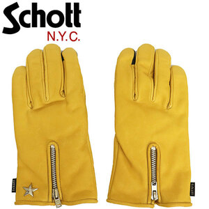 Schott (ショット) 3119058 WINTER ZIP GLOVE ウィンタージップ グローブ 54TAN L