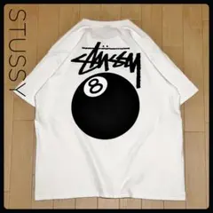 STUSSY 8 BALL TEE WHITE XL