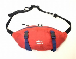 CAMP7（キャンプセブン）コーデュラ ショルダーバッグ ボディバッグ CORDURA WAIST ウエストバッグ カバン ヒップ RED ポーチ アウトドア