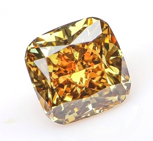 【100円～】VS1！0.418ct 天然ダイヤ FANCY DEEP BROWNISH ORANGY YELLOW（ナチュラルカラー）X