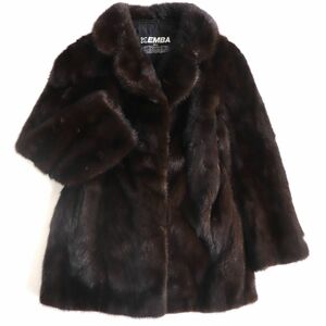 美品◆EMBA 　エンバ　ミンク　本毛皮コート/ジャケット　ブラウン　13　毛質艶やか・柔らか◎