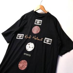 Karl Helmut カールヘルム プリントtシャツ ブラック ピンクハウス Fサイズ 25-0201fu04【4点同梱で送料無料】