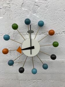 m1115-28★掛け時計　Vitra/ヴィトラ Ball Clock・ボールクロック・マルチ