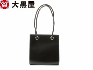 【大黒屋82】Cartier カルティエ ハンドバッグ トートバッグ ショルダーバッグ 牛革 ヴィンテージ パンテール パンサー L1000233 ブラック