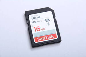 16GB SDHC カード SanDisk Ultra class10 40MB/s