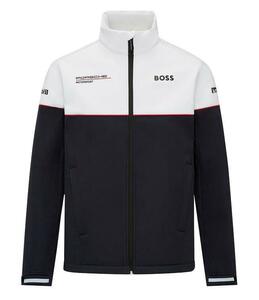 (Porsche+Hugo Boss)ポルシェ モータースポーツ オフィシャル ソフトシェル ジャケット(L) アウター ブラック / ホワイト 公式 Porsche