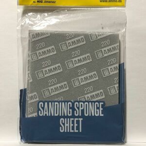 AMMO of Mig Jimenez 8557 Sanding Sponge Sheet サンドスポンジ シート やすり Grain220 番手220　PM03