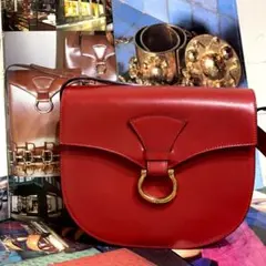 未使用超美品 VINTAGE OLD CELINE ショルダーバッグ ガンチーニ