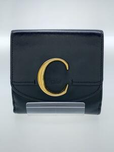 Chloe◆3つ折り財布/レザー/BLK/レディース/CHC19SP056A37001