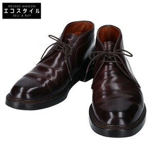 Alden オールデン Leather Soul レザーソウル別注 1339 コードバン チャッカブーツ シューズ 6 1/2D ダークバーガンディ メンズ