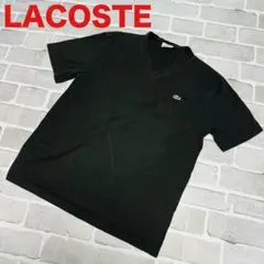 LACOSTE  Tシャツ　5サイズ表記　メンズL  ブラック　黒　ラコステ