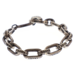 CHROME HEARTS クロムハーツ PAPER E CHAIN ペーパーEチェーン シルバーブレスレット 7inch ※国内レシート付き