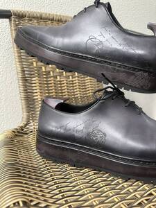 定価38,1万 Berluti Alessandro Alto Scrit Leather Shoes ベルルッティ アレッサンドロ アルト レザー シューズ 革靴 8,5 限定品 完売